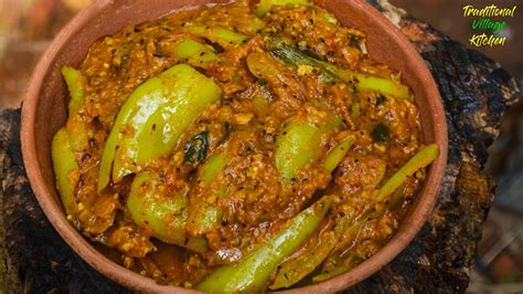 ගමේ රසට මාළු මිරිස් ග්‍රේවි Capsicum Gravy Recipe Indian Style