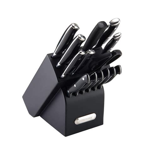 15 Piece Farberware Forged Triple Riveted Knife Block Set