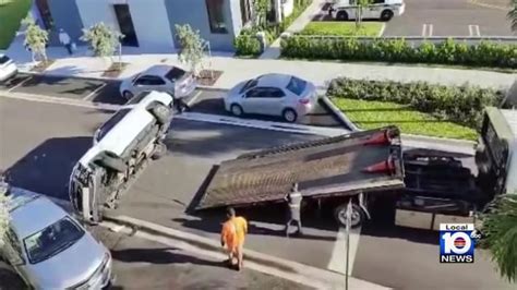 Watch Rollover Hit And Run Crash Caught On Camera In Southwest Miami Dade