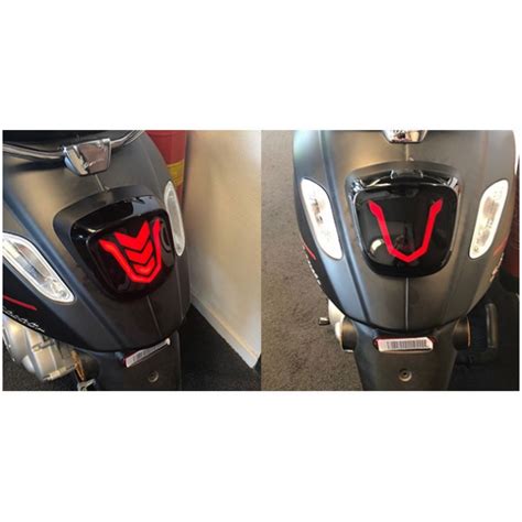 DMP Rücklicht LED EVO 1 Smoke Vespa Primavera Sprint mattschwarz