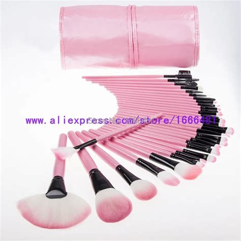 Hot Pink Professional 32pcs Cosmetic Makeup Brush Brushes Set Kit Tool