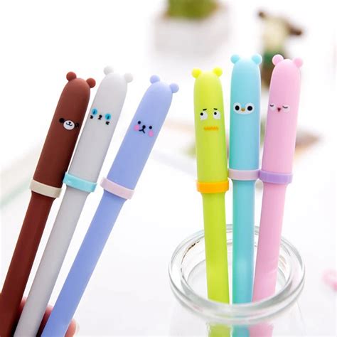 Stylo Gel En Plastique Mm Pi Ces Lot Mignon Kawaii Dessin Anim