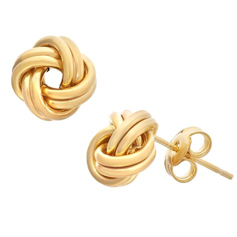 14K Gold love knot earrings - Walmart.com