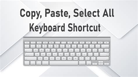 How To Copy Paste Select All Using Keyboard Shortcut On Windows Computer Youtube