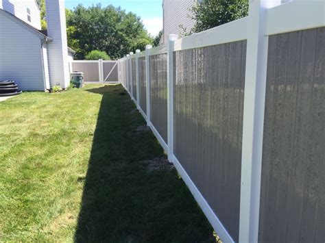 Kingston Vinyl Privacy Fence Grey Fences Modern Garden Design