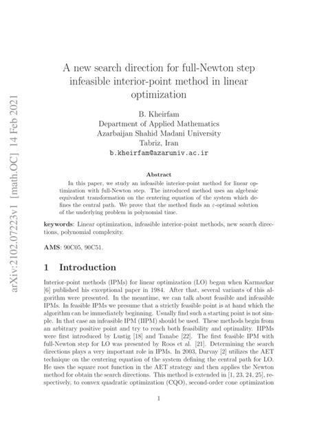 A New Search Direction For Full Newton Step Infeasible Interior Point