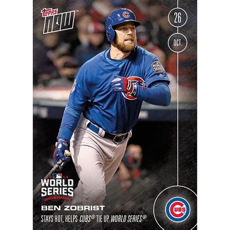 Topps Mlb Chicago Cubs Ben Zobrist Topps Now Trading Card