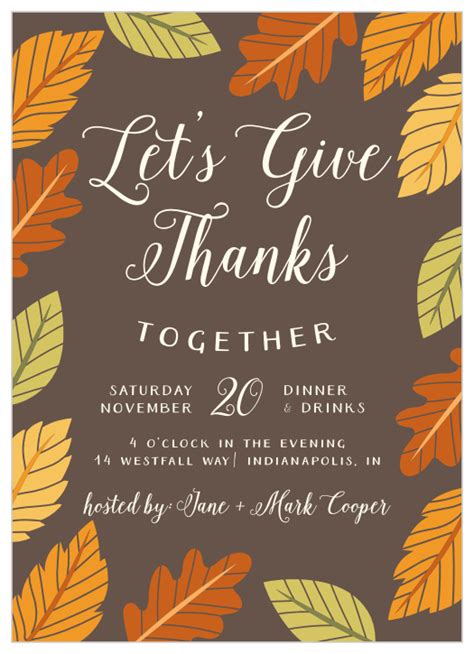 Thanksgiving Invitations | Friendsgiving Invitations at BasicInvite