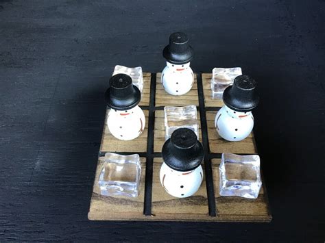 Snowman And Ice Tic Tac Toe Set Etsy