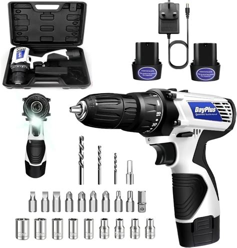 Cordless Drill Driver Power Combi Drill Kit Electric Screwdriver Set