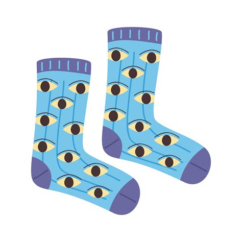 Funny Sock With Eyes 5030114 Vector Art At Vecteezy