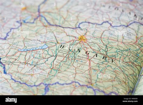 Mapa de Hungría Fotografía de stock Alamy