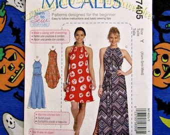 Mccalls 7405 Easiest Caftan Tunic Dress Beach Wrap Sewing Pattern