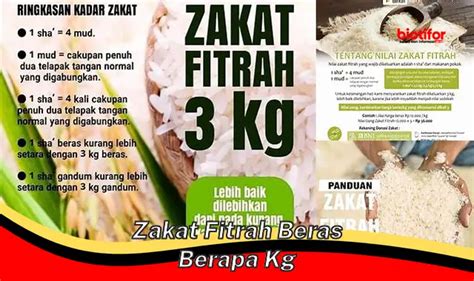 Cara Hitung Dan Bayar Zakat Fitrah Beras Berapa Kilogram Biotifor