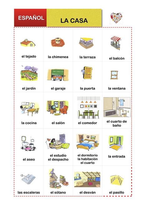 La Casa Learning Spanish Learning Spanish Vocabulary Spanish