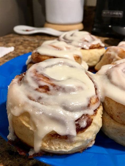 Huge Homemade Fresh Baked Cinnamon Rolls Choice Of Icing Etsy