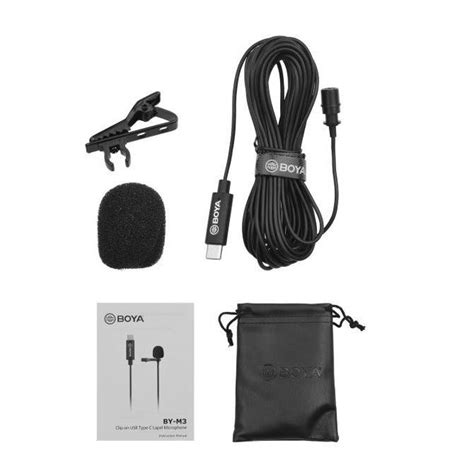 Boya By M Bym Usb Type C Omnidirectional Lavalier Microphone