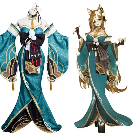 Genshin Impact Ms Hinagorou Halloween Carnival Suit Cosplay Costume