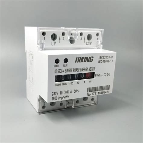 40a 60a 100a 220v 230v 50hz 60hz Single Phase Din Rail Kwh Watt Hour Din Rail Energy Meter Step