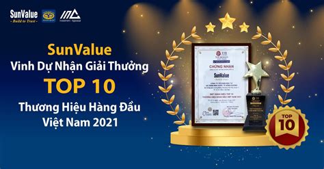 SUNVALUE VINH DỰ NHẬN GIẢI THƯỞNG TOP 10 THƯƠNG HIỆU THẨM ĐỊNH GIÁ