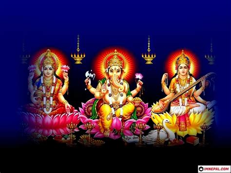 3d Laxmi Ganesh Saraswati Wallpaper