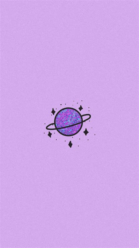 Download Minimalist Cute Purple Aesthetic Planet Wallpaper | Wallpapers.com