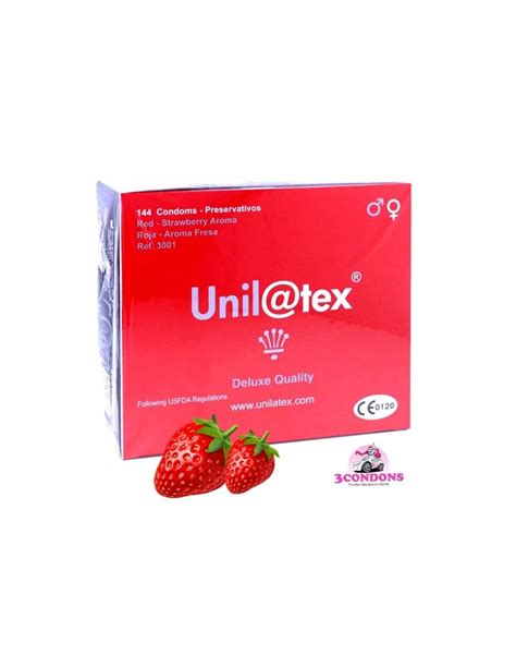 Condones Unilatex Sabor Fresa Caja De Condones