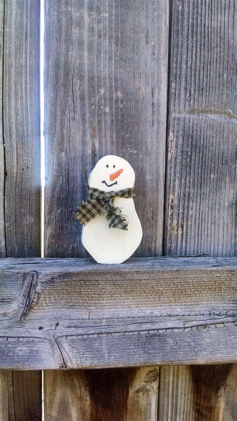 One Handmade Wooden Standing Snowman By Sawitforyou On Etsy