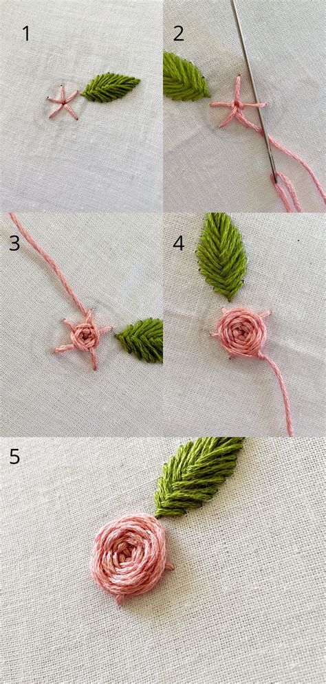 Easy Beginner Friendly Hand Embroidery Rose Tutorial How To Flower