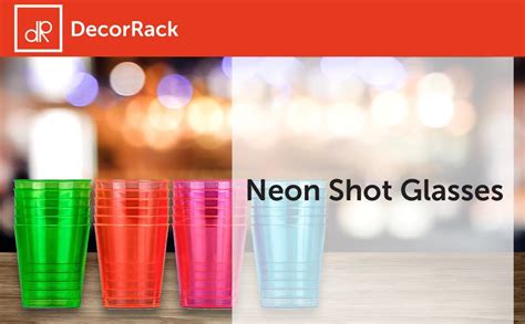 Amazon Decorrack Oz Neon Shot Glasses Plastic Shot Cup