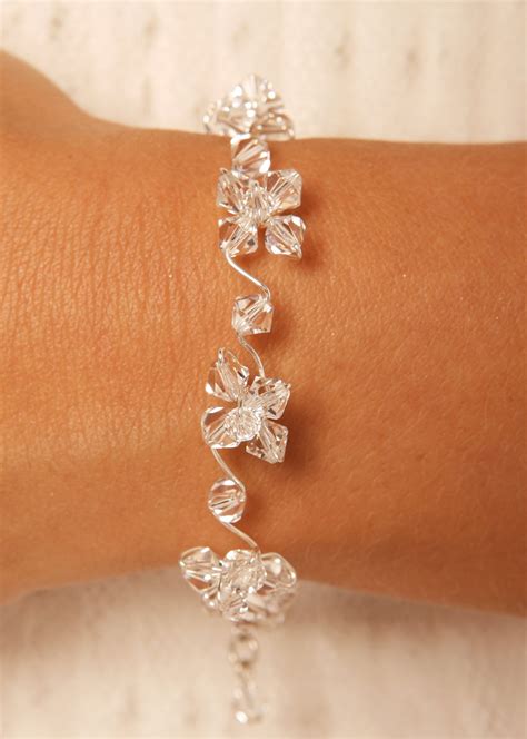 Bracelet Mariage Tout En Cristal De Boh Me Cristal Princesse D Un Jour