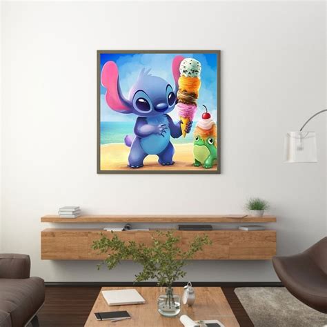 Cartoon Stitch Canvas Full Round Square Drill Diamond Painting