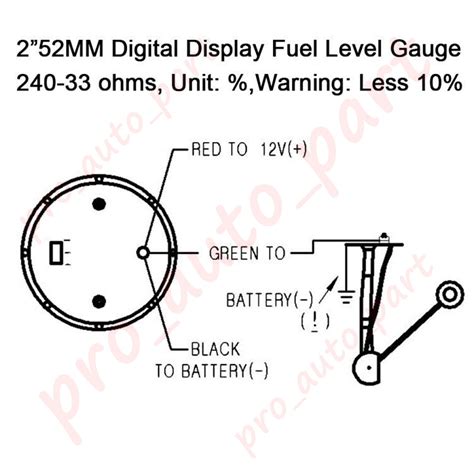 Blue Led Fuel Gauge Mm Fuel Level Gauge Oil Meter Ohm Boat