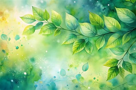 Summer Branch With Fresh Green Leaves Premium Ai Generated Vector