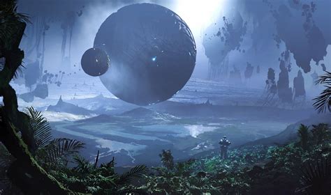 Floating Island Sphere A Stunning Sci Fi Hd Wallpaper By Espen Olsen