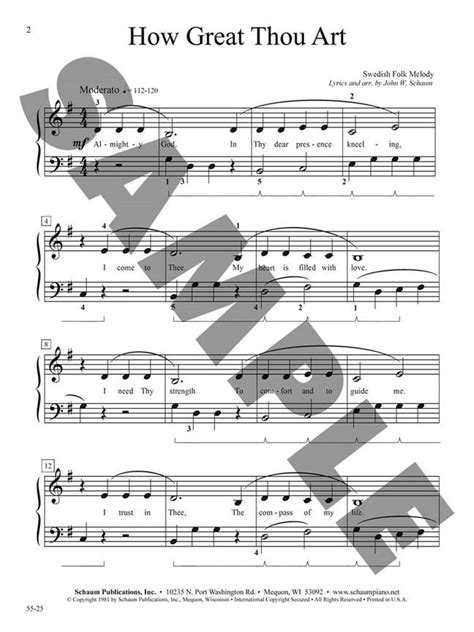 How Great Thou Art Piano Sheet Music Great Selection