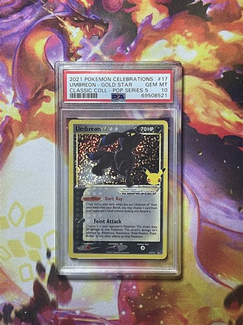 Umbreon Gold Star Celebrations Pop Series 5 Pokemon Card Psa 10 Gem