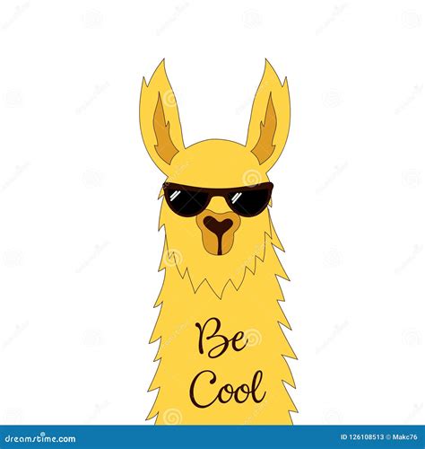 Cute Cartoon Llama Stock Vector Illustration Of Cute 126108513