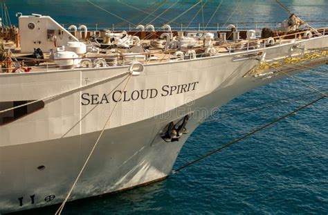 Sea Cloud Spirit Sailing Ship In St Maarten Editorial Image Image Of