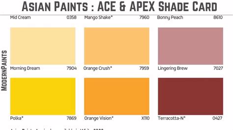 Asian Paints Shade Cards Ace Apex Youtube