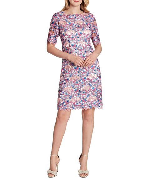 Tahari Asl Allover Embroidered Sheath Dress Macys