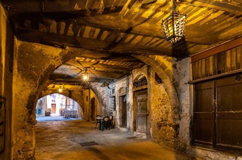 Historic Rue Obscure Dark Street Underground Passageway Under Harbor