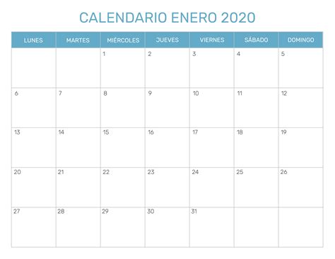 Calendario Semanal Para Imprimir 2020