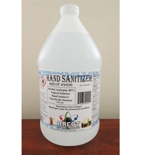 80 Alcohol Hand Sanitizer 1 Gallon