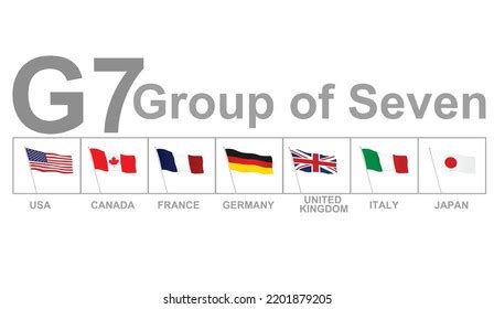 Group Seven Countries Flags Vector Stock Vector (Royalty Free ...