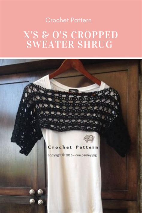 Xs And Os Cropped Sweater Shrug Crochet Pattern Crochet Arcade