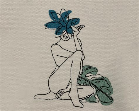 Naked Woman Embroidery File Etsy