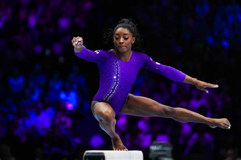 Gymnastique Simone Biles Sacrée à La Poutre Soffre Son 22e Titre