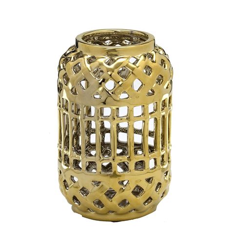 VASO DECORATIVO EM CERÂMICA DOURADO Loja Amor de Casa e Cozinha