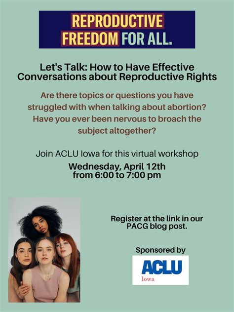 Lets Talk About Reproductive Rights Workshop Of Interest To Our Forum Members Pacg